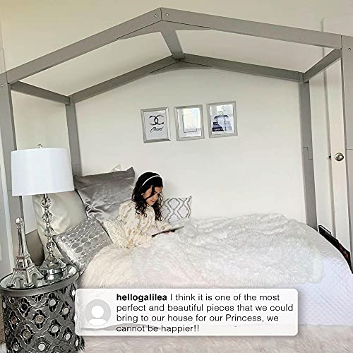 Delta Children Poppy House Wood Twin Bed, Platform Bed - No Box Spring Needed, Bianca White #TOP6