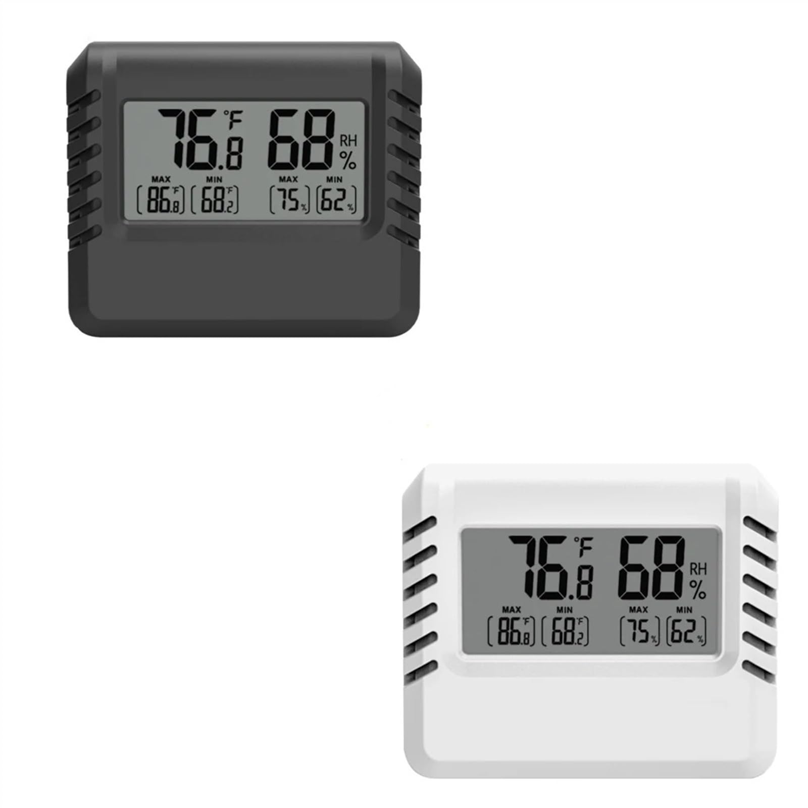 Termómetro Digital higrómetro for Interiores y Exteriores, medidor de Temperatura Humedad en °C/°F, Pantalla LCD Sensor(Blanc)