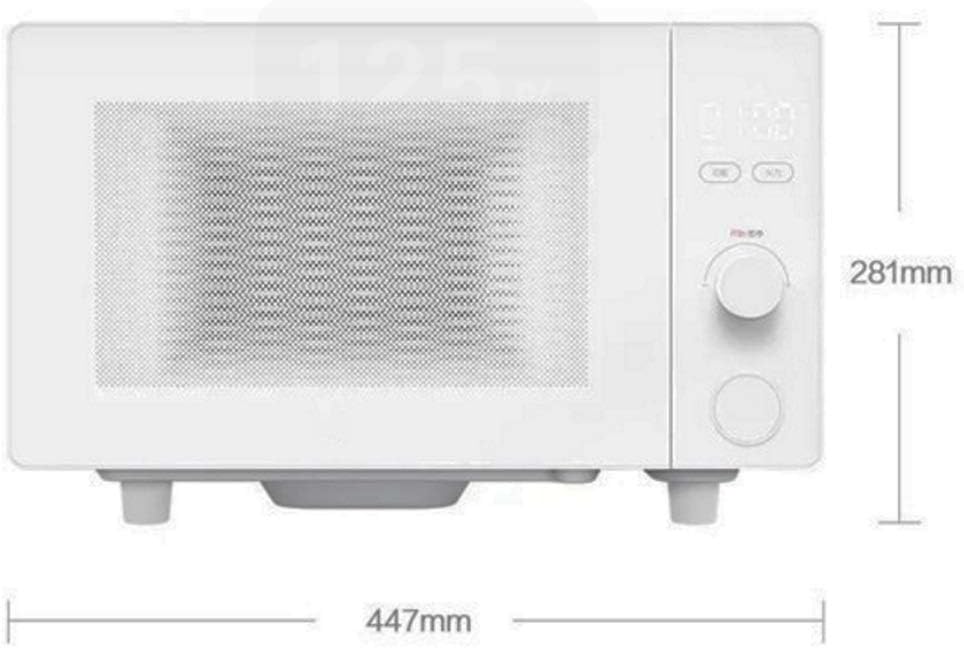 Countertop Microwave Oven with Compact Size, Position-Memory Turntable, Sound on/Off Button, Custom Cooking Mode, 20L,700W, White