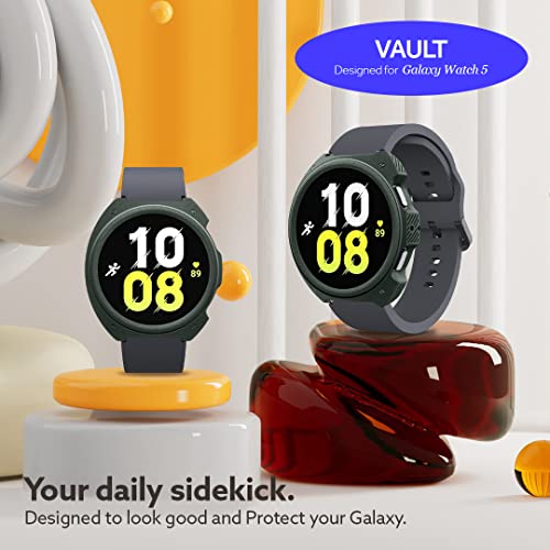 Image of CASEOLOGY by Spigen Caseology Vault for Samsung Galaxy Watch 5 44mm Case, Galaxy Watch 4 44mm Case -Midnight Green