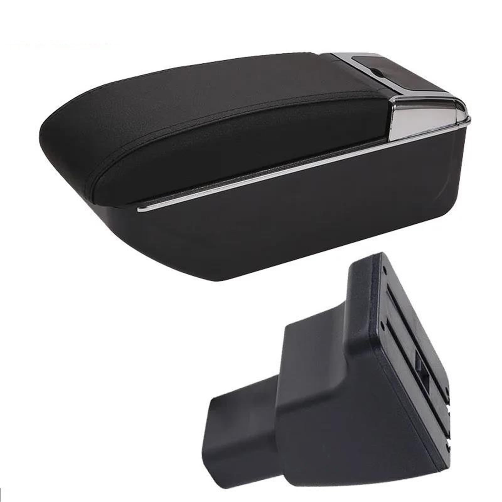 Hjkdsz Type B For Hyundai I10 Car Armrest Center Console Organizer Box Telescopic Double Layer Storage Replacement Accessories(Type B)