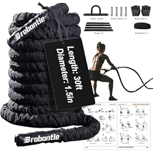 Battle Rope Battle Ropes for Exercise Workout Rope Exercise Rope Battle Ropes for Home Gym Heavy Ropes for Exercise Training Ropes for Working Out Weighted Workout Rope Exercise Workout Equipment