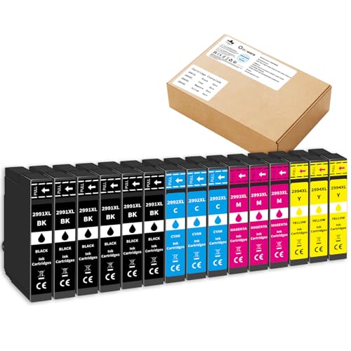 OINKWERE 29XL Cartuchos de Tinta 15 Paquetes Compatibles con Epson 29 XL Tinta para Expression Home XP-342 XP-352 XP-235 XP-245 XP-255 XP-332 XP-335 XP-345 XP-432 XP-435 XP-445 XP-442