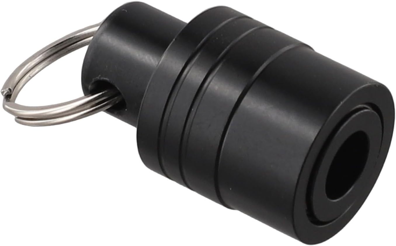 2 Set for SDS Shank Screwdriver Bit Holder Extension Bar with Keychain, Aluminum Alloy Drill Storage Hammer Bits, Black