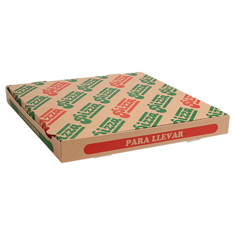 Garcia de Pou 100 pezzi - Scatole per pizza 'Thepack' 330 G/M2 36 x 36 x 4 cm naturale cartone ondulato microcanale