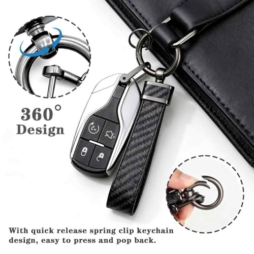Image of Carbon Car Key Chain, Lightweight and Easy to Store,Fashionable, Perfect for Gifting to Car Owners