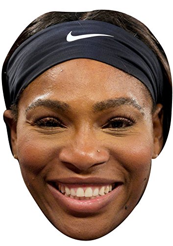 FoxyPrinting SERENA WILLIAMS JB - Tennis Fancy Dress Cardboard Celebrity Cardboard Party Face Mask Fancy Dress
