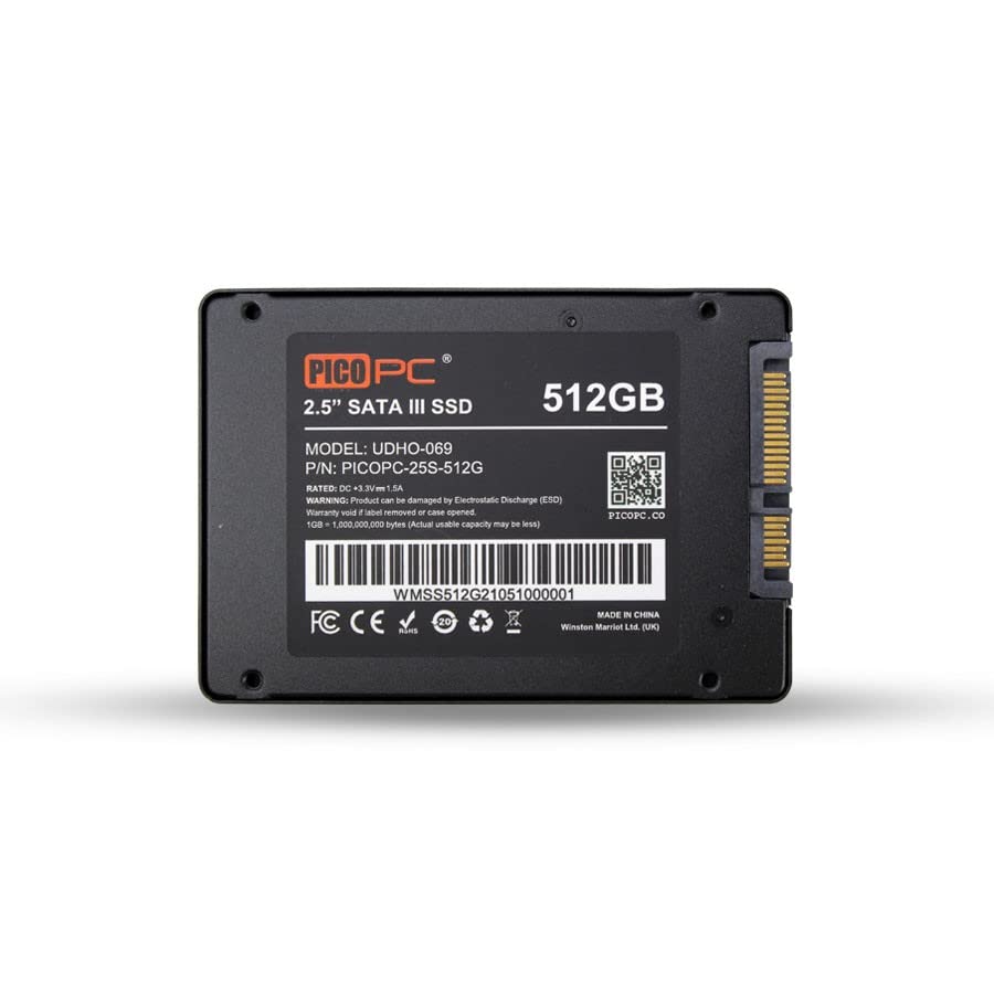 SSD SSD da 512 GB SATA 3.0 da 2,5" - Fino a 550 MB/s - storage laptop/desktop/mini PC (unità a stato solido interna NAND 3D)