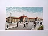 ak ost leipzig  AK Leipzig, Der neue Hauptbahnhof in Leipzig, Personen, Kutschen, Pferde, um 1914, Ungelaufen.