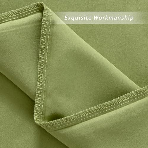 Image of 2 Pack Microfiber Zipper Pillowcases, Soft Comfortable Not Shrink Olive Green Pillow Case, Standard Pillow Cases Set of 2 (20x26 Inches)