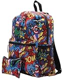 Fast Forward Marvel Avengers Kids Backpack for School - 16' Boys Backpack Bookbag for Preschool Kindergarten and Elementary, Size One Size, Avengers Blue