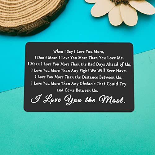 Metal Wallet Insert Card Gifts for Men Anniversary Valentines Day Gift for Husband Wedding Day Gift Couple Gifts Love Note Card Birthday Gifts Engagement Wedding Gift for Groom Fiance Boyfriend2