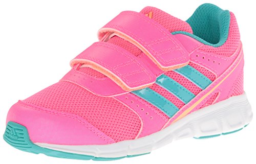 adidas Performance Hyper Fast CF I 2 Strap Shoe (Toddler), Solar Pink/Mint/Orange, 5 M US Toddler