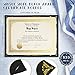 Fainne 100 Sets Black Certificate Paper Kit Single Sided Awards Holder with Foil Border for 8.5 X11 Certificate Covers Foil Award Seals Stickers Diploma Covers