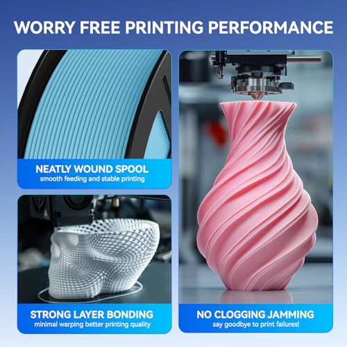 Image of JAYO Matte PLA 3D Printer Filament 1.75mm Grey, Matte Surface Conceals Layer Lines Filament, 1.1kg (2.42 lbs) Spool, Accuracy + /- 0.02 mm, Fit Most FDM Printers