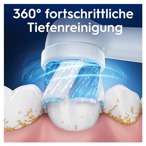 Oral-B iO Ultimative Reinigung, Original Aufsteckbürsten für elektrische Oral-B iO Zahnbürsten, 'Borsten-in-Borsten' Bündel, Weiß, 4 Stück