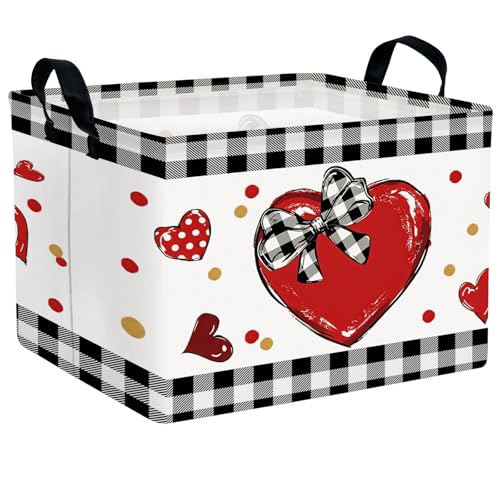 Cute Large Valentine's Day Gift Basket Empty Heart Decor Storage ...