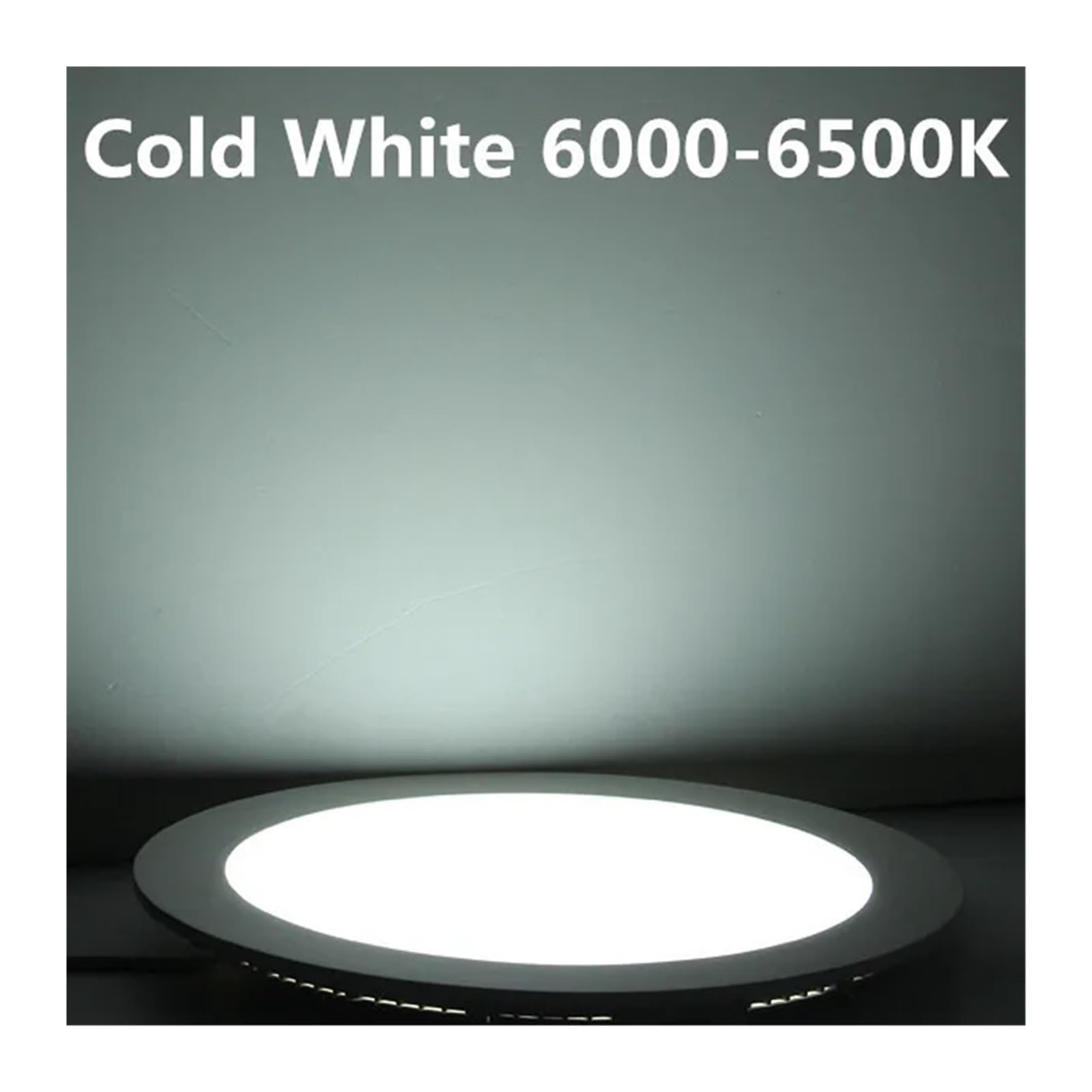 Genérico Luz descendente LED 3W 4W 6W 9W 12W 15W 25W techo cuadrado panel de luz redondo bombilla AC110V 220V iluminación interior blanca cálida y fría(Cold White,25W Dimmable)
