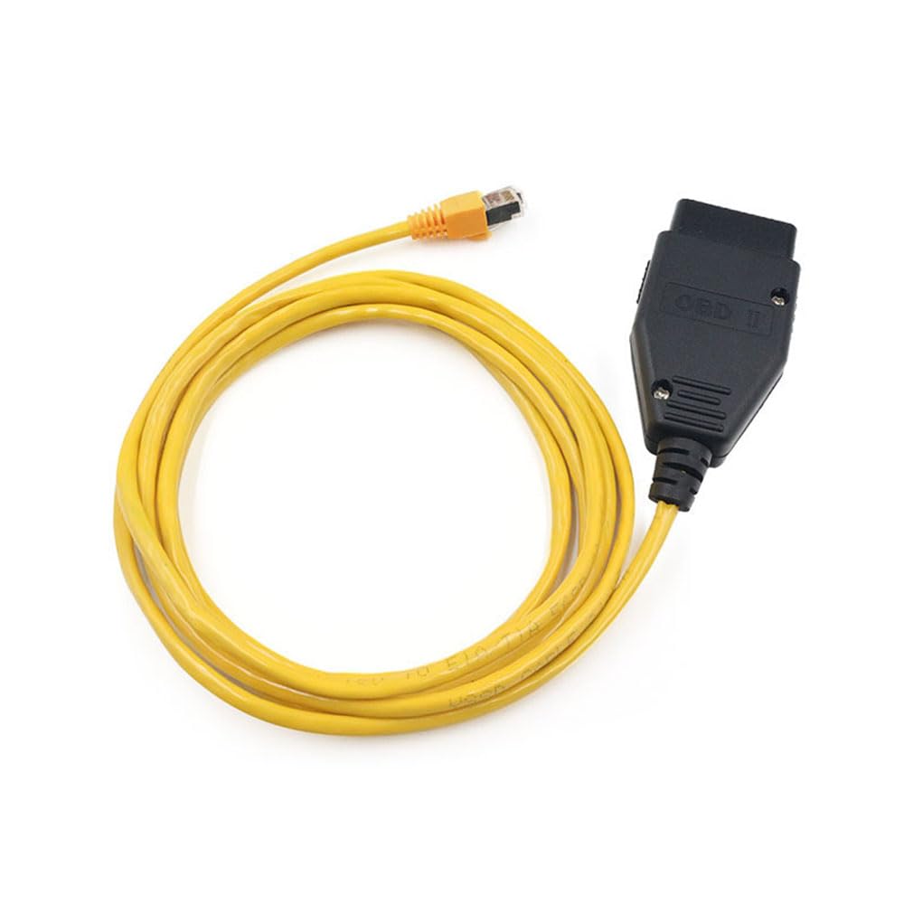 JZS Ethernet to OBD Interface Engine Diagnostic Tool Cable For BMW F Series i-sta Enet Cable to USB Coding Cable Rj45 to OBD2 Bootmod3 Bimmercode Programming and Brushing Hidden Data
