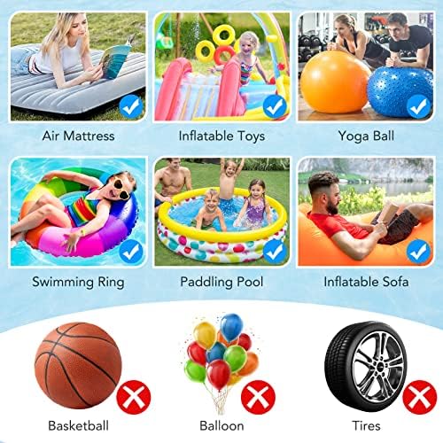 Electric Air Pump, 4000mAh Electric Air Pump for Inflatable, Quick-Fill Portable Mini Air Pump with 4 Nozzles, Inflator Deflator USB Rechargeable Small Pump for Air Mattress, Camping Bed and Pool Toys