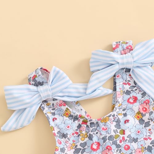 Yccutest Toddler Girl Bathing Suits Baby Bikini Swimsuit Girls Two Piece Bow Tank Top Shorts Swim Suit Baby Girls' Swimwear4