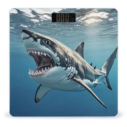 Báscula Digital de Baño de Vidrio con Pantalla LED Grande miniatura 1