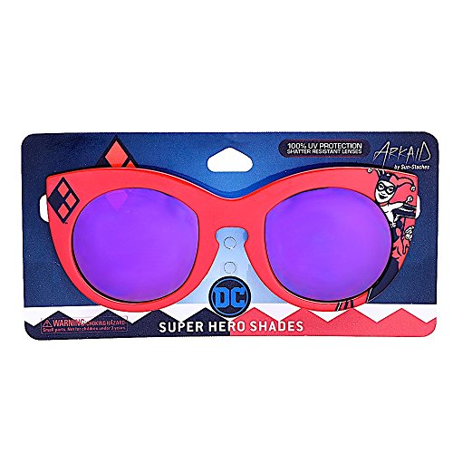 ARKAID Harley Quinn Sunglasses for Kids | DC Comics Superhero Shades with UV400 | One Size Fits Most Kids2