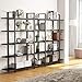 Tribesigns 5-Tier Bookshelf, Vintage Industrial Style Bookcase 72 H x 12 W x 47L Inches, Black