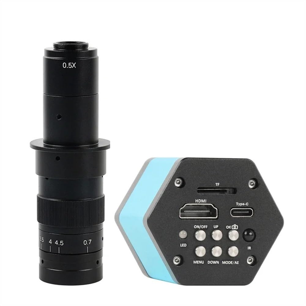 Microscopio Cámara microscópica HDMI 8.3MP 4K 1080P 60FPS HDMI USB Tipo C cámara microscópica Industrial con Lente 180X