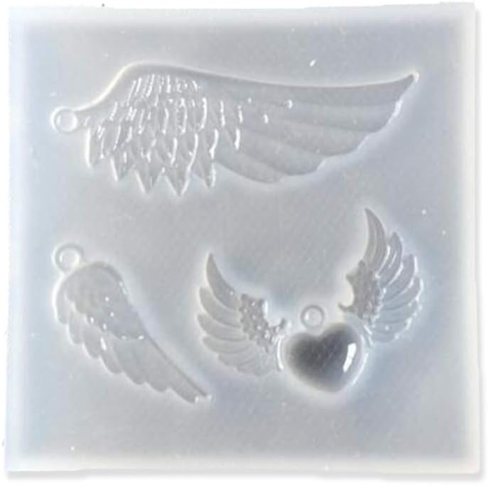 MEIKONGResin Silicone Mold Angel Wings Pendant Resin Silicone Mold for Jewelry Making Earring Necklace Pendant