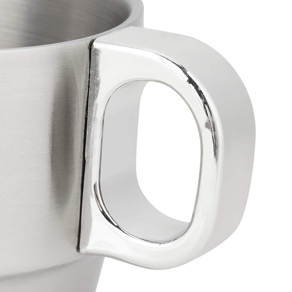 Juego de Tazas de café de Agua Apilables de Doble Capa, Antiescaldaduras, de Acero Inoxidable Preciso, con Soporte para Cocina Casera, 6 uds.
