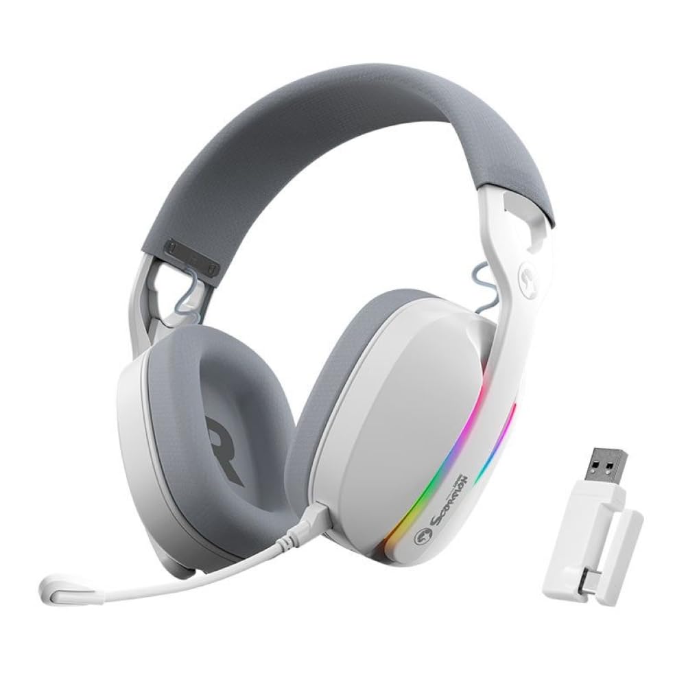 Cuffie da gioco | MARVO | Pulz 70W HG9086W | Wireless, RGB, driver da 40 mm, connettività Tri-Mode | Bianco | HG9086W-WH