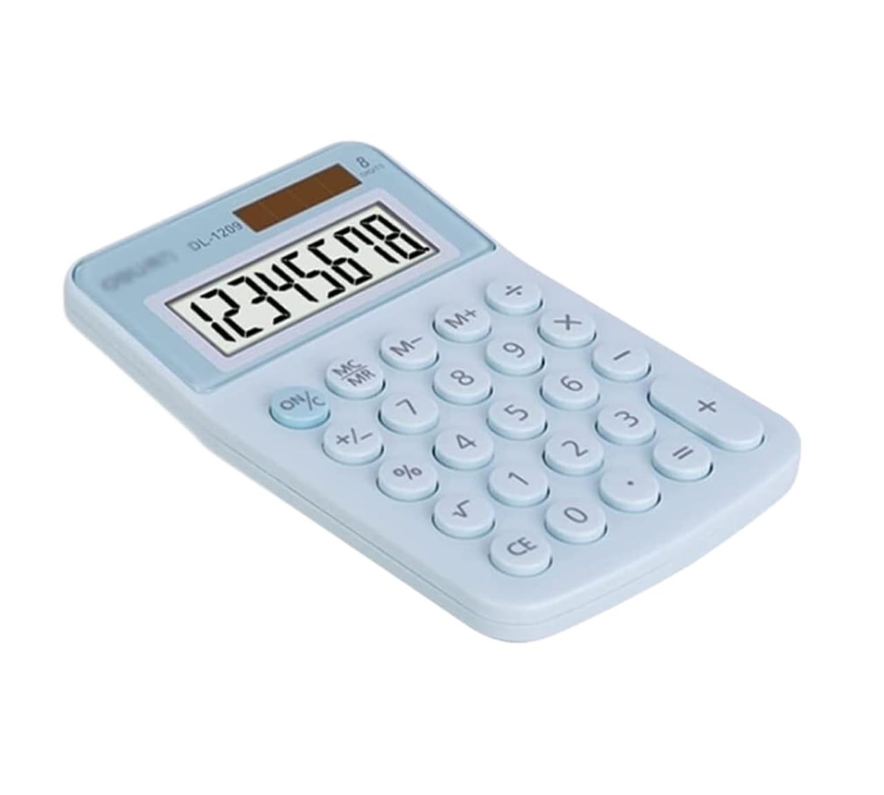 Calcolatrice per Ufficio Calcolatrice con Funzione Standard A 8 Cifre, Piccola Calcolatrice Portatile A Doppia Alimentazione Scuola(Blue)