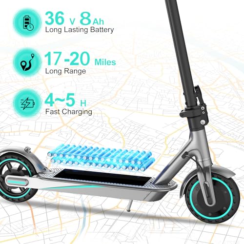 Image of Electric Scooter,8.5 inch Solid Tires,UP to 19MPH,350W Powerful Motor,20 Mile Range with Braking System,Foldable Lightweight Electric Scooter for Adults,Max Load 265 LBS,App Control(Yellow)