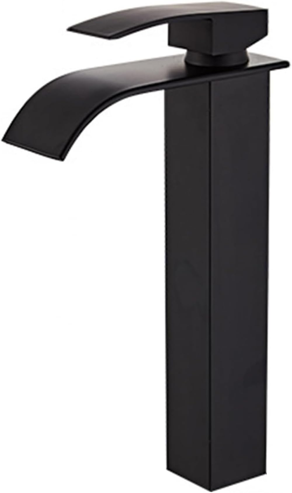 Robinet lavabo haut chaud et froid mitigeur salle de bain noir or trou unique
