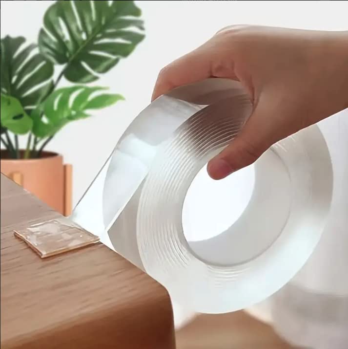 Miniatura 8 de DlbBond - Cinta nano de 16.4 ft, doble cara, resistente cinta de montaje transparente, multiusos, extraíble, adhesiva, lavable, reutilizable, cinta