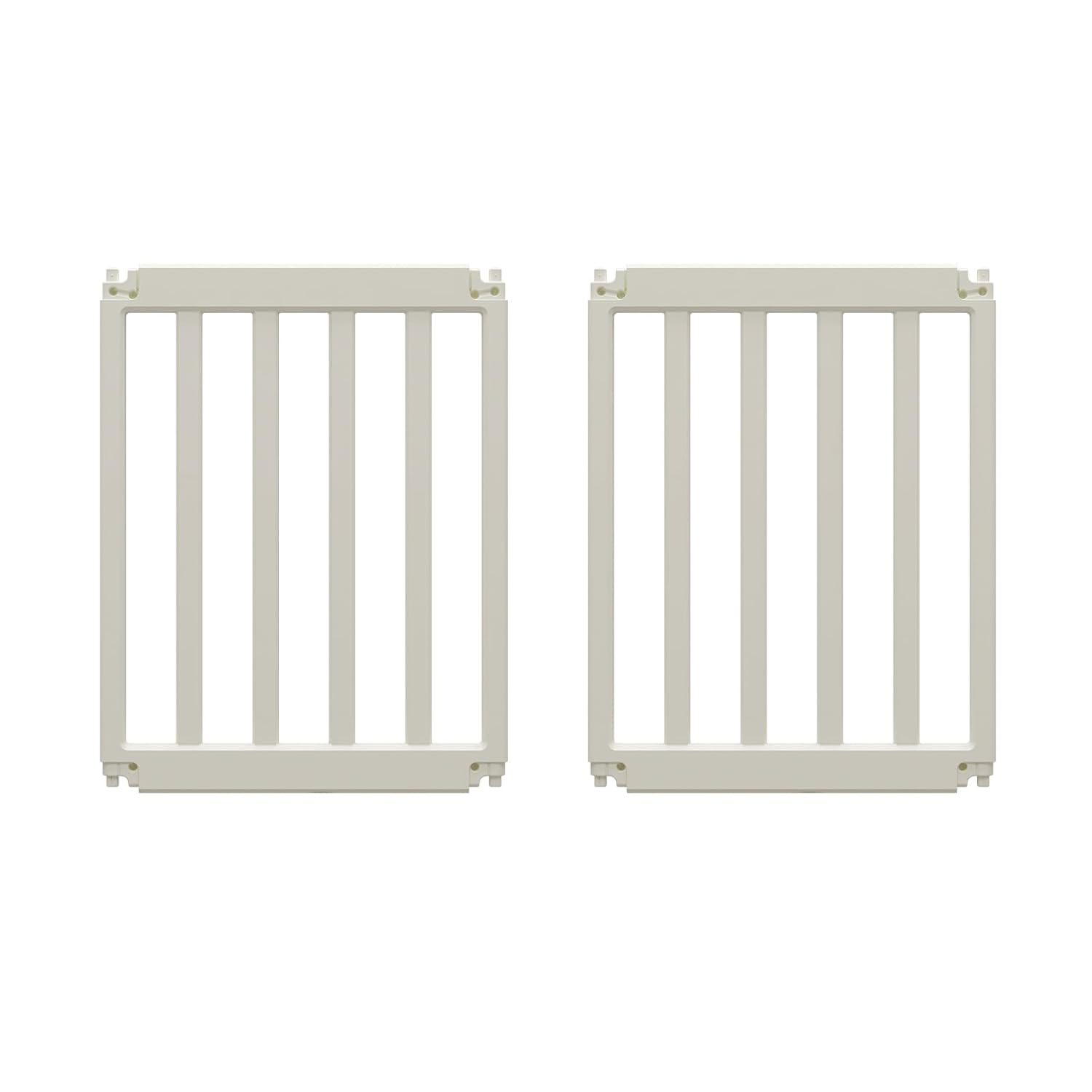 Benarita Baby Playpen 20" L x 26" W Kids Activity Center Safety Play Yard with Gate and Mat Beige Indoor Outdoor Fence for Baby Boys Girls 2 Panel 2 Panel 19.7*26"