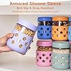 Gemice 6-Pack 16oz Glass Mason Jars with Silicone Sleeves, Airtight BPA-Free Ove... #1