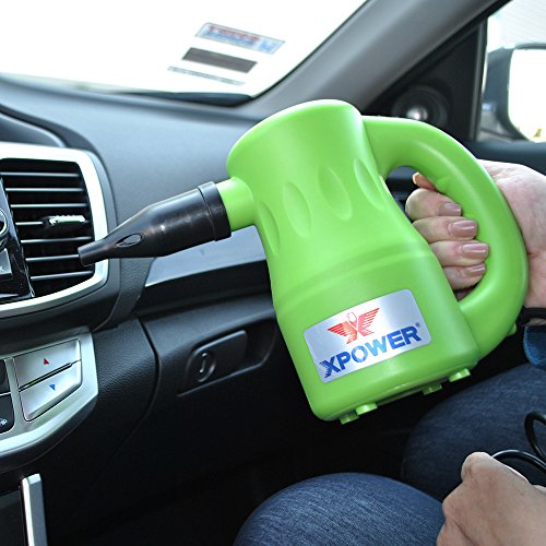Image of XPOWER A-2 Cyber Duster Electric Air Duster for Dusting,Drying,Inflating,Blowing,Car Detailing,Computer Maintenance,Leaf Blowing,90 CFM,7 Nozzles+ 2 Brushes,High Performance Motor, Eco-Friendly, Green