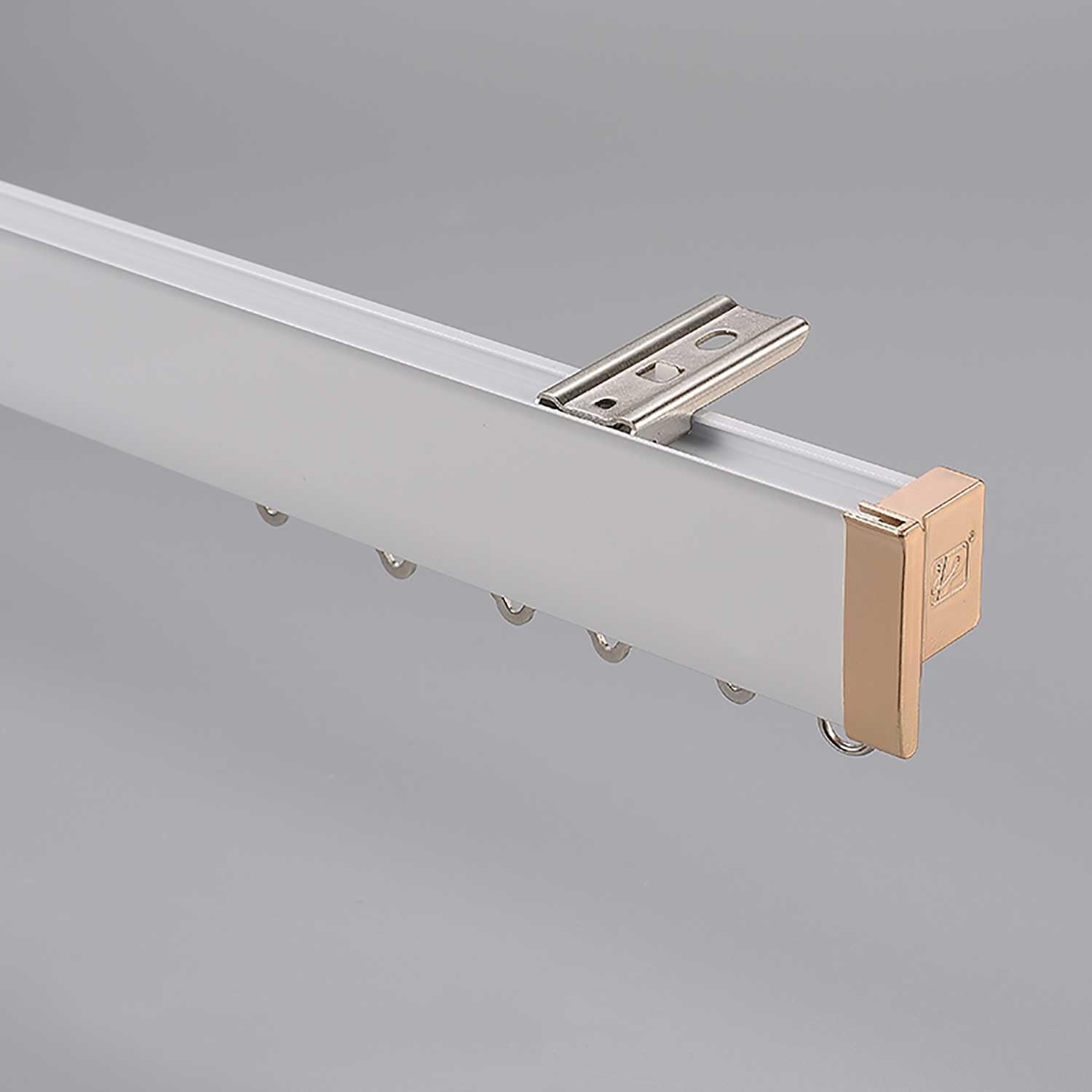 Ceiling Curtain Track Set, 2.7m (8.6ft) Adjustable Blackout Curtain Rods in White/Black/Champagne - Perfect for Room Dividers & Window Treatments