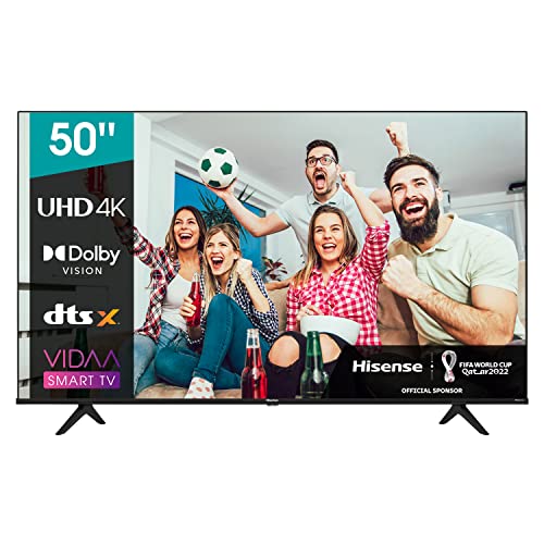Televisores Hisense 50A6EG (50 Pulgadas) 2022 Series - Smart TV 4K UHD con Dolby Vision HDR, DTS Virtual X, Freeview Play, Alexa...