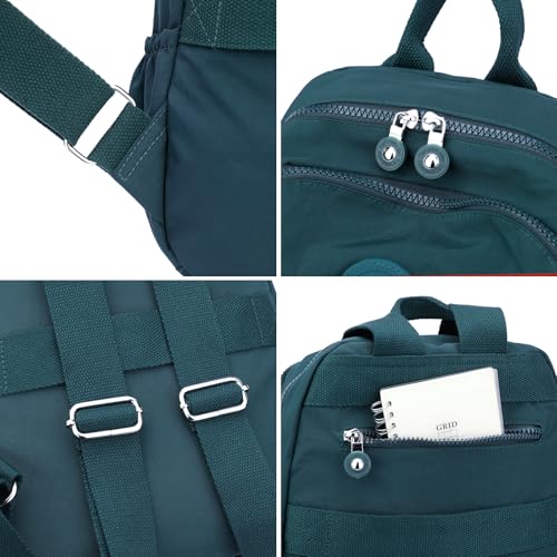Image of Tanweibago Mini Nylon Women Backpacks,11L Small Ladies backpacks Casual Lightweight Women Shopping Travel Daypack (Teal)