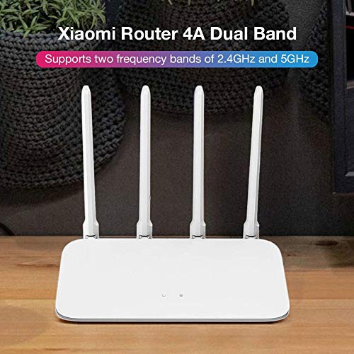Luckybaby Routeur Xiaomi de 4 antennes pour Le Bureau à Domicile, Gain élevé de Double Bande AC1200 de répéteur de réseau WiFi 4A