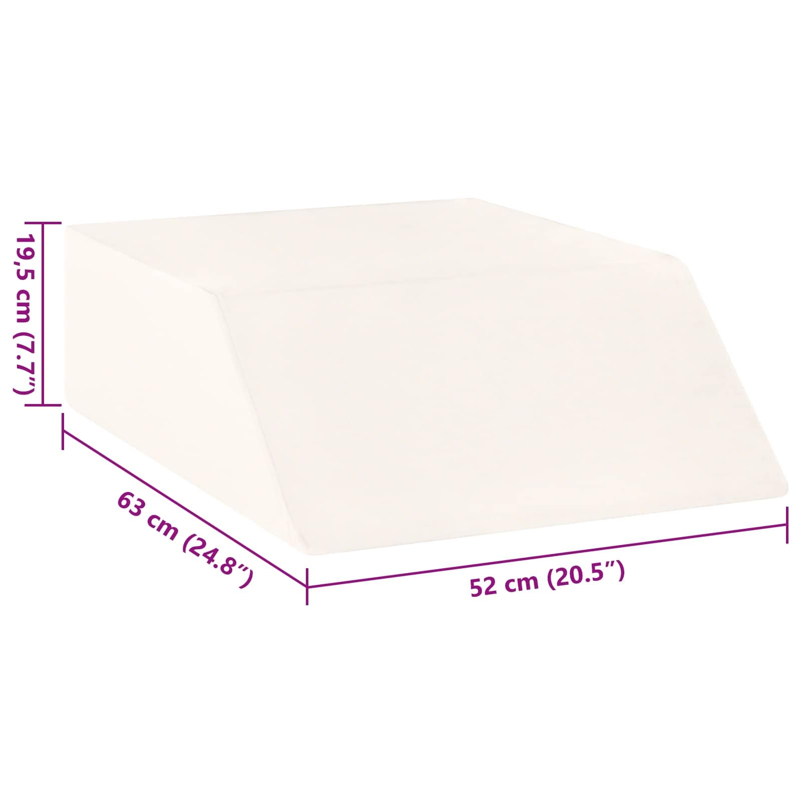 Fengshui Poduszka na nogi uniwersalna biała 63 x 52 x 19,5 cm pianka PU | Miękki aksamitny pokrowiec, zdejmowany pokrowiec, mocne wsparcie, wszechstronne zastosowanie