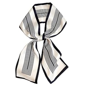 Roizsx Fashion Satin Scarf For Hair Head Neck Scarves for Women Lightweight Handbag Accessories