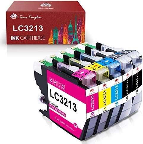 Toner Kingdom Compatible Ink Cartridge Replacement for Brother LC3213 LC3211 LC 3213 LC 3211 for Brother DCP-J774DW MFC-J890DW MFC-J895DW MFC-J497DW DCP-J772DW MFC-J491DW DCP-J572DW (5 Packs)