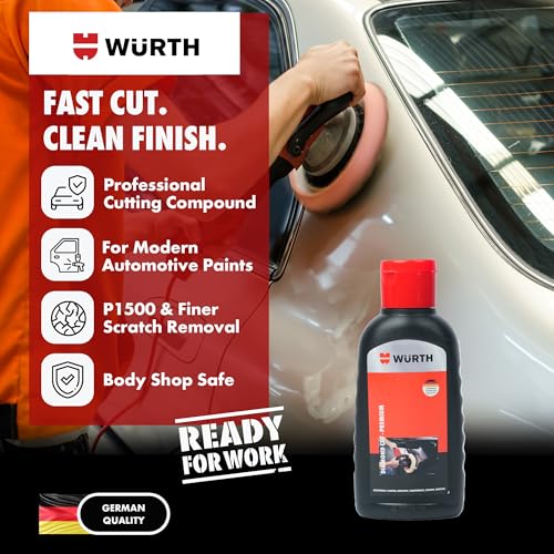 Image of Wuerth Rubbing Polish Diamond Cut Premium - 100ml | Fast-Cut Compound for P1500 Scratches | German Engineered | Low Sling, Non-Sticky | Silicone-Free | For Machine & Hand Use