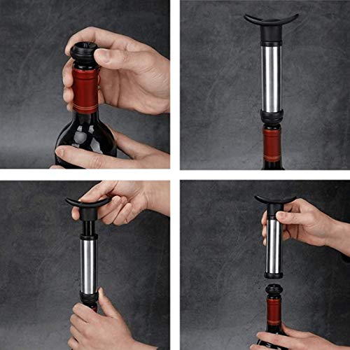 Bomba de Vinho a Vácuo Inox 2 Rolhas de Silicone