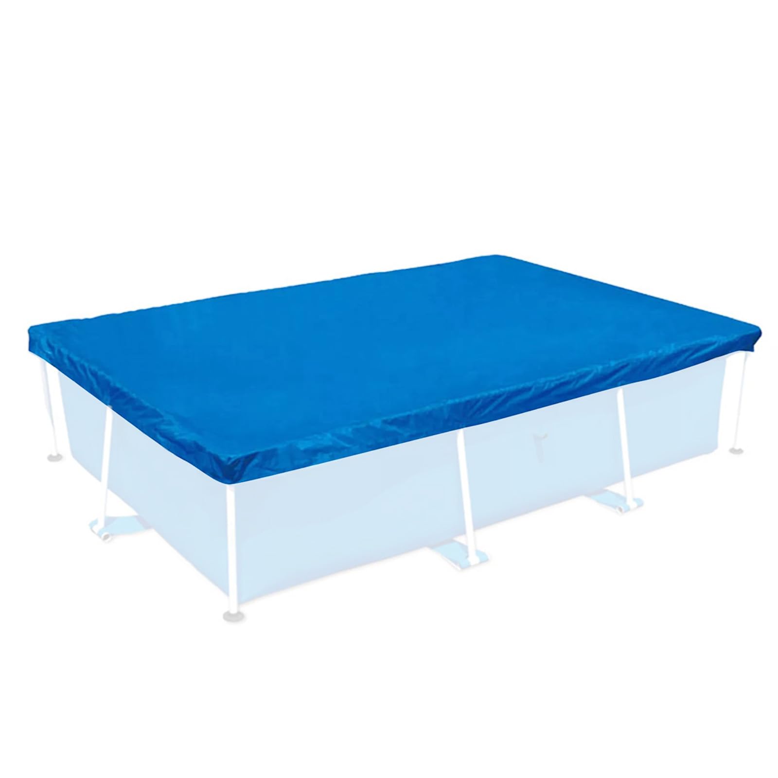 260 * 170cm Rectangular Pool Cover, Foldable Drawstring Design Solar Cover Heat Insulation Film Frame for Swimming Pool