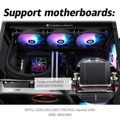 Image of Thermalright Aqua Elite 360 V3 AIO CPU Cooler, 360 Liquid Cooling, ARGB PWM Fans, Intel LGA1150-1200 /2011 /1700 /1851, AMD AM4 /AM5